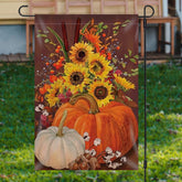 Aperturee - Sunflower Pumpkin Oil Painting Waterproof Garden Flag