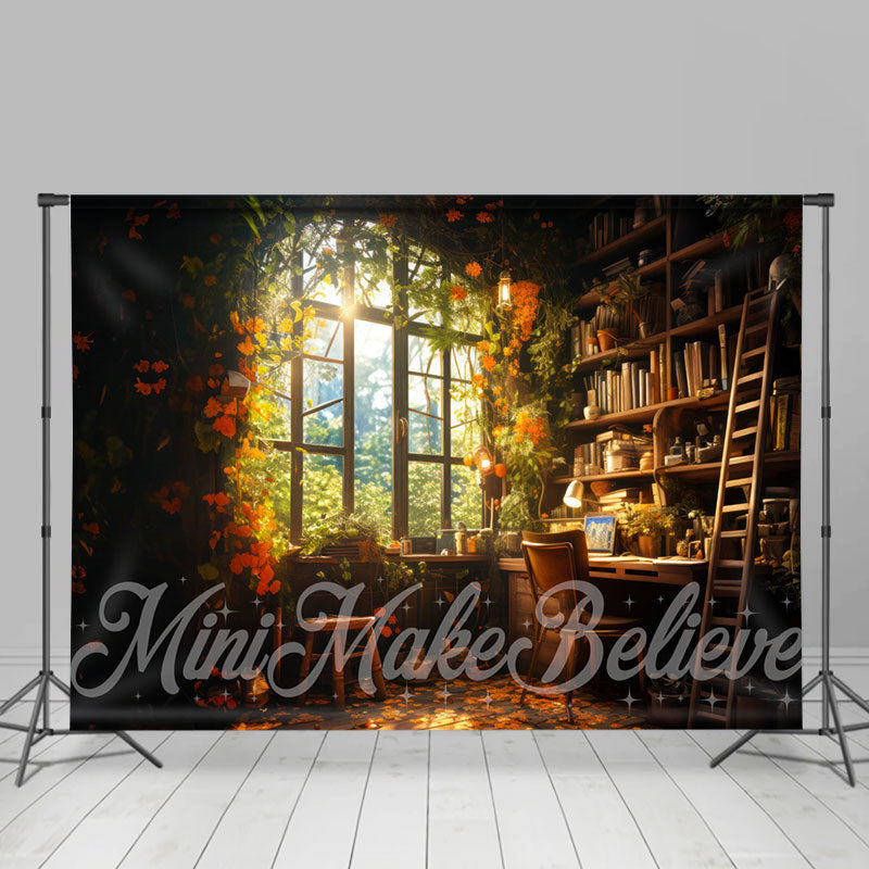 Aperturee - Sunlight Glass Window Study Floral Spring Backdrop