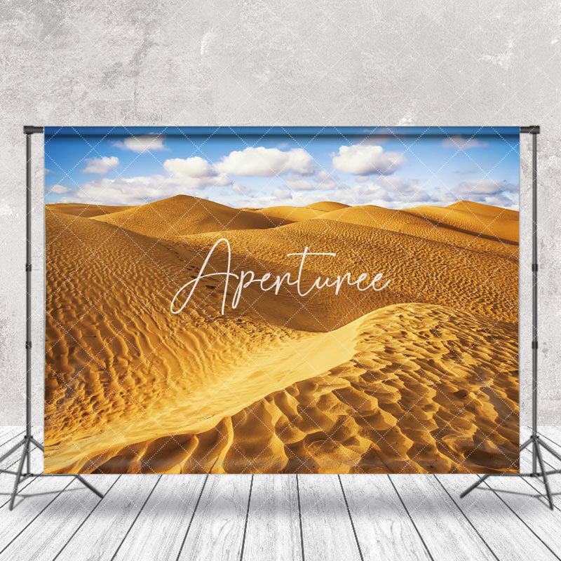Aperturee - Sunny Clouds Endless Desert Backdrop For Photography