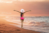 Aperturee - Sunset Beach Portrait Sea Photography Backdrop For Holiday