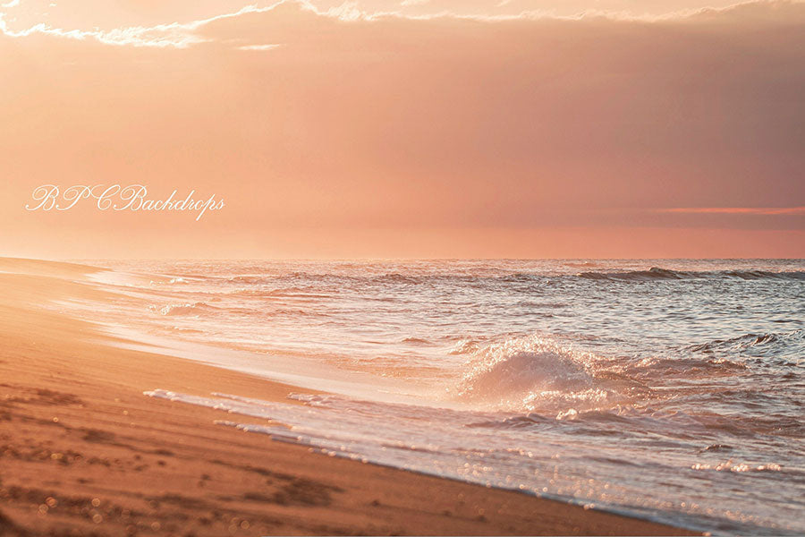 Aperturee - Sunset Beach Portrait Sea Photography Backdrop For Holiday