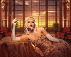 Aperturee - Sunset Outside The Transparent Window Sweep Backdrop
