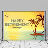 Aperturee - Sunset Summer We Miss You Happy Retirement Backdrop