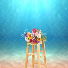 Aperturee - Sunshine Clear Blue Undersea Bubble Summer Backdrop