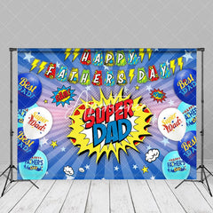 Aperturee - Super Dad Star Balloons Fathers Day Photography Backdrop