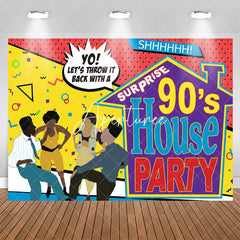 Aperturee - Surprise 90’S House Party With Abstract Lines Backdrop