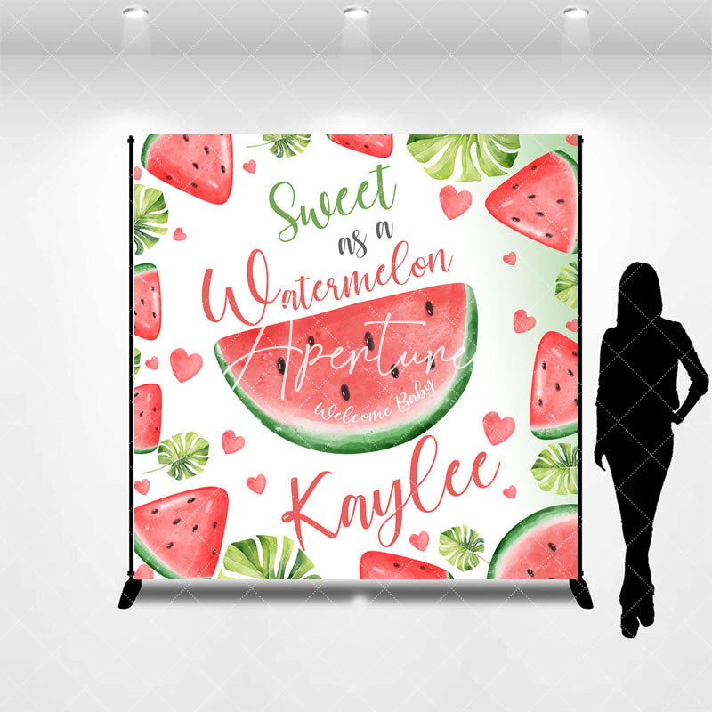 Aperturee - Sweet As A Watermelon Custom Baby Shower Backdrop