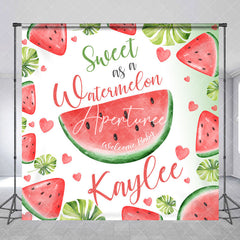 Aperturee - Sweet As A Watermelon Custom Baby Shower Backdrop