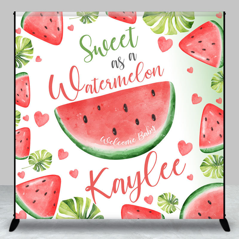 Aperturee - Sweet As A Watermelon Custom Baby Shower Backdrop