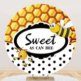 Aperturee - Sweet As Can Bee Honeycomb Round Birthday Backdrop