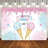 Aperturee - Sweet Candy Whats The Scoop Baby Shower Backdrop