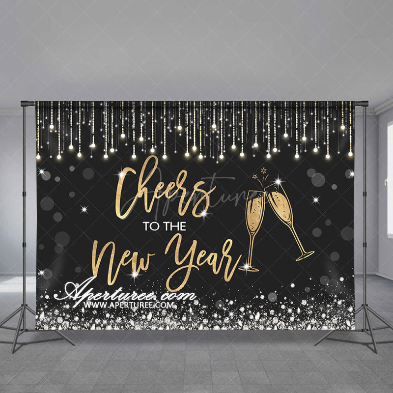Aperturee - Sweet Cheers To The New Year Together Backdrop