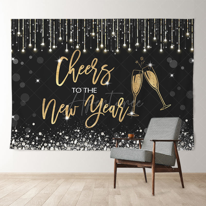 Aperturee - Sweet Cheers To The New Year Together Backdrop
