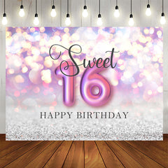 Aperturee - Sweet Lovely Bokeh Happy 16Th Birthday Backdrop