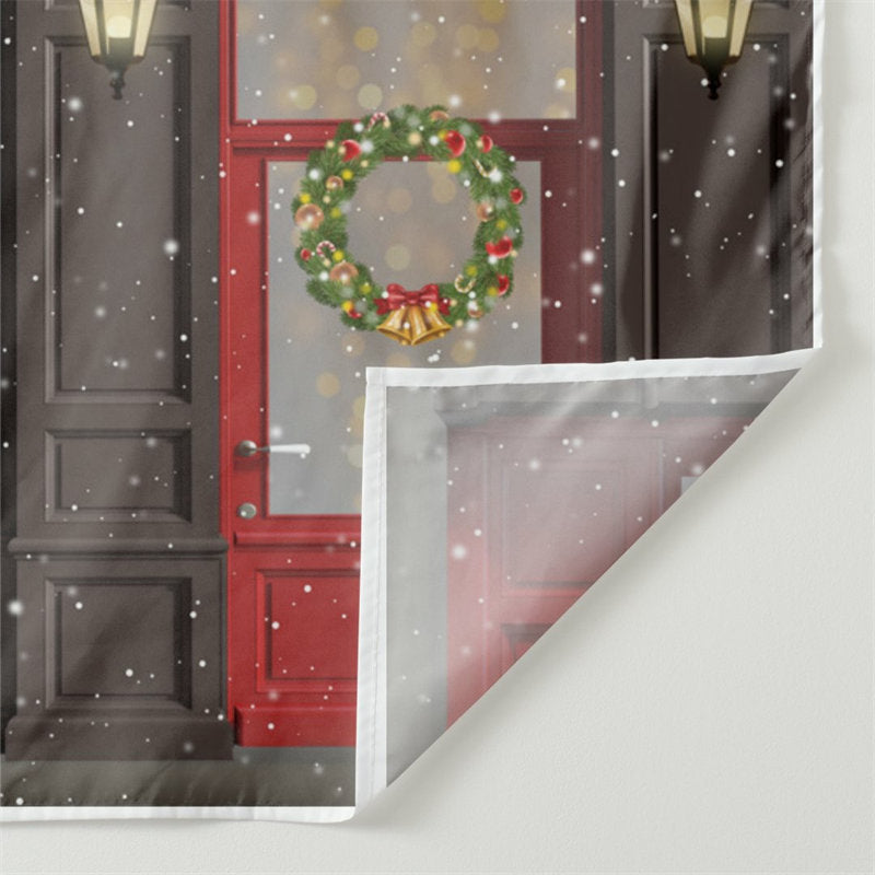 Aperturee - Sweet Store Ginger Red Brown Christmas Backdrop