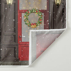 Aperturee - Sweet Store Ginger Red Brown Christmas Backdrop