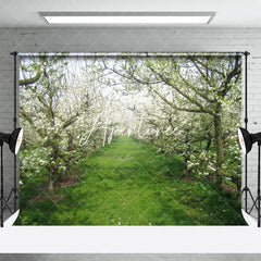 Aperturee - Blooming Flowers Apple Tree Spring Backdrop For Portrait