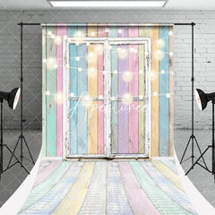Aperturee - Candy Wooden Door Light Photography Sweep Backdrop