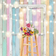 Aperturee - Candy Wooden Door Light Photography Sweep Backdrop