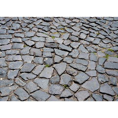 Aperturee - Cracked Little Dense Black Stones Rubber Floor Mat