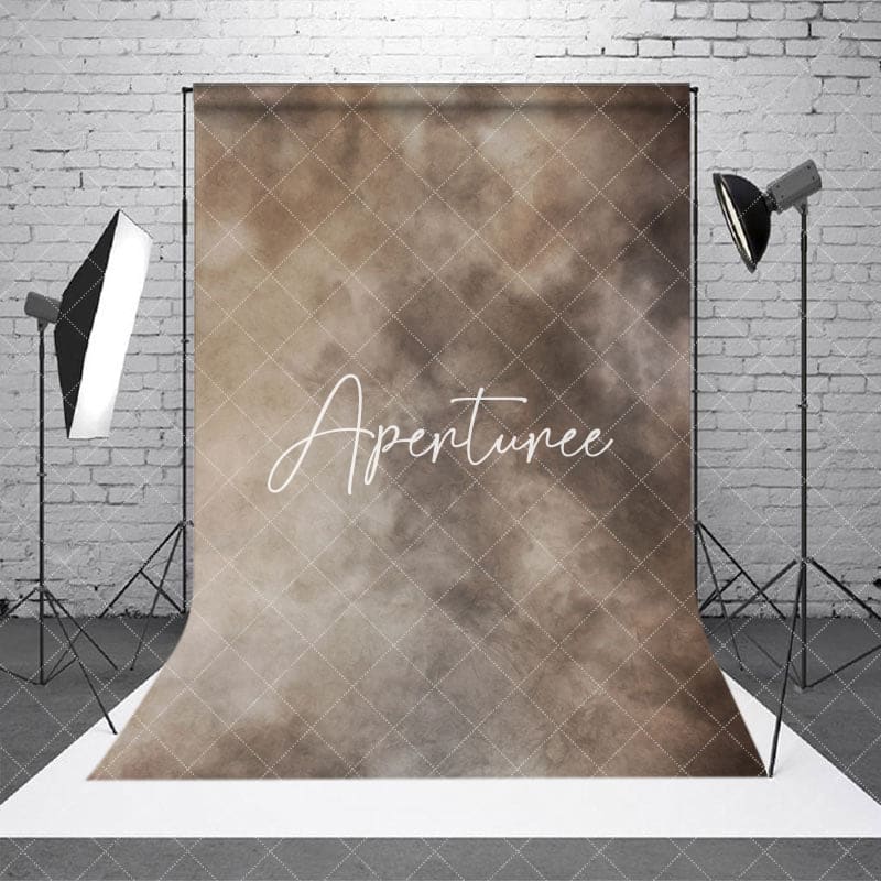 Aperturee - Foggy Light Brown Grey Abstract Photo Booth Backdrop
