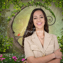 Aperturee - Leaves Flowers Wonderland Spring Backdrop For Photo