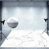 Aperturee - White Griotte Texture Photography Rubber Floor Mat