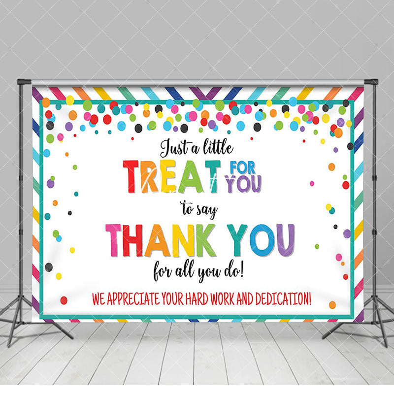 Aperturee - Thank You Colorful Dots Staff Appreciation Backdrop