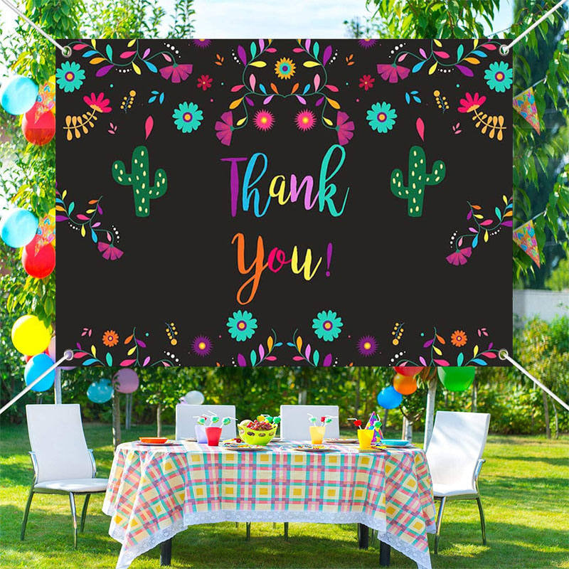 Aperturee - Thank You Floral Teacher Appreciation Week Backdrop