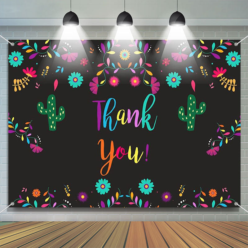 Aperturee - Thank You Floral Teacher Appreciation Week Backdrop