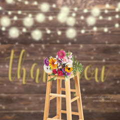Aperturee - Thank You Simple Wooden Fathers Day Backdrop For Photo