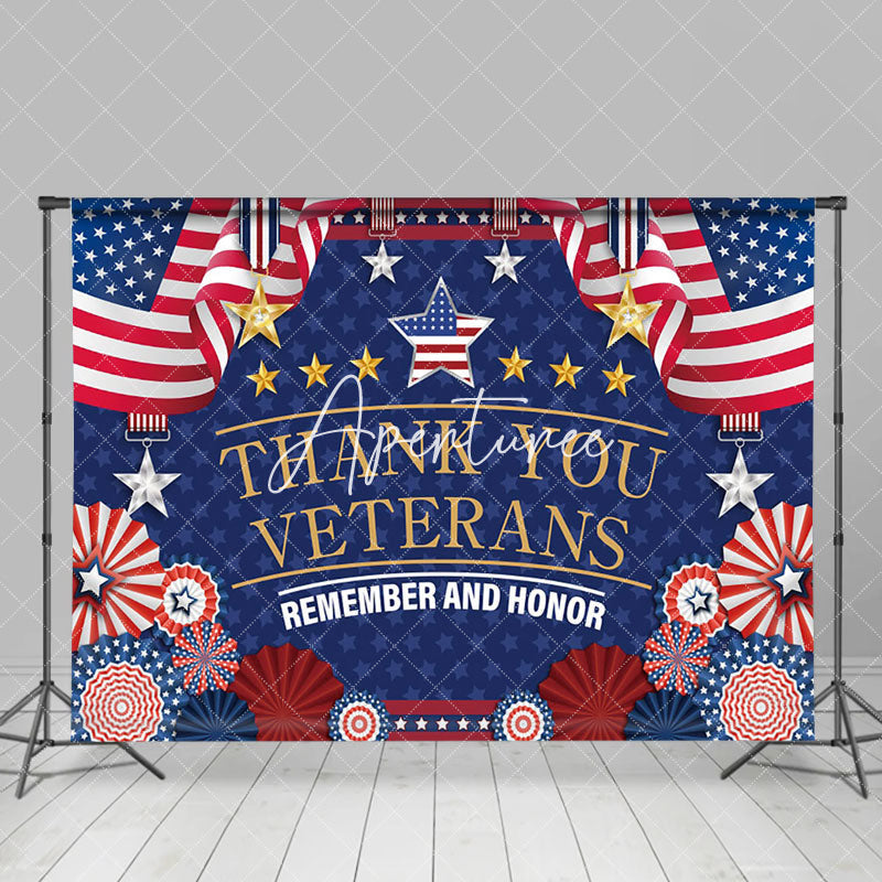 Aperturee - Thank You Veterans Remember And Honor American Backdrop