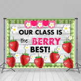 Aperturee - The Berry Best Green Wooden Back To School Backdrop