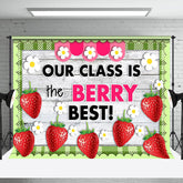 Aperturee - The Berry Best Green Wooden Back To School Backdrop