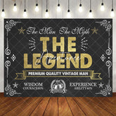 Aperturee - The Legend Vintage Man Europe Classic Birthday Backdrop