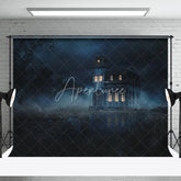 Aperturee - The Lighted Cabin On A Spooky Night Halloween Backdrop