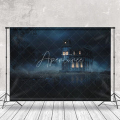 Aperturee - The Lighted Cabin On A Spooky Night Halloween Backdrop