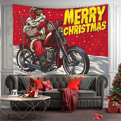 Aperturee - The Man Rides A Motorcycle 3D Printed Wall Tapestry