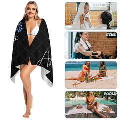 Aperturee - This Is What A Crazy Papa Custom Name Beach Towel