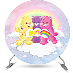 Aperturee - Three Bears Rainbow Circle Birthday Backdrop Kit
