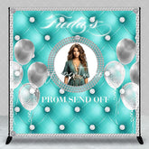 Aperturee - Tiffany Blue Custom Photo Grad Prom Send Off Backdrop