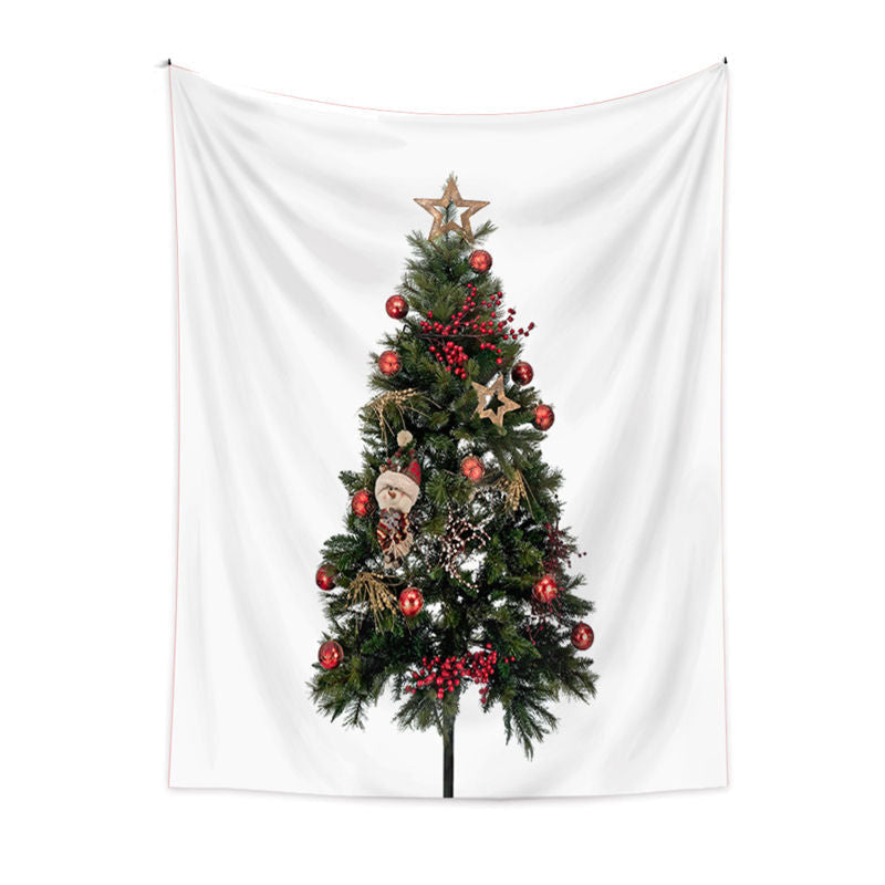 Aperturee - Toy Ball Christmas Tree Wall Tapestry Room Deco