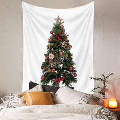 Aperturee - Toy Ball Christmas Tree Wall Tapestry Room Deco