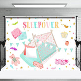 Aperturee - Toy Bear Tent Feather Stars Sleepover Party Backdrop