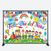 Aperturee - Train Feliz Dia Del Nino Children Day Backdrop