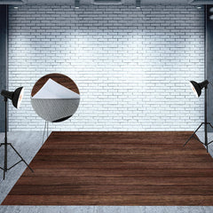 Aperturee - Transverse Wood Rubber Floor Mat For Photography