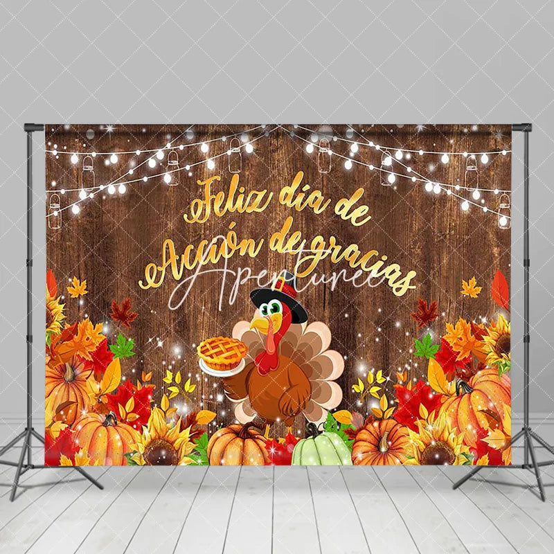 Aperturee - Turkey Feliz Dia De Accion De Gracias Wood Backdrop