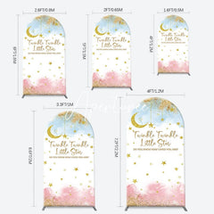 Aperturee - Twinkle Star Moon Night Arch Baby Shower Backdrop