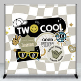 Aperturee - Two Cool Happy Dude Custom Kids 2nd Birthday Backdrop
