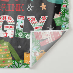 Aperturee - Ugly Sweater Eat Drink Colorful Christmas Backdrop